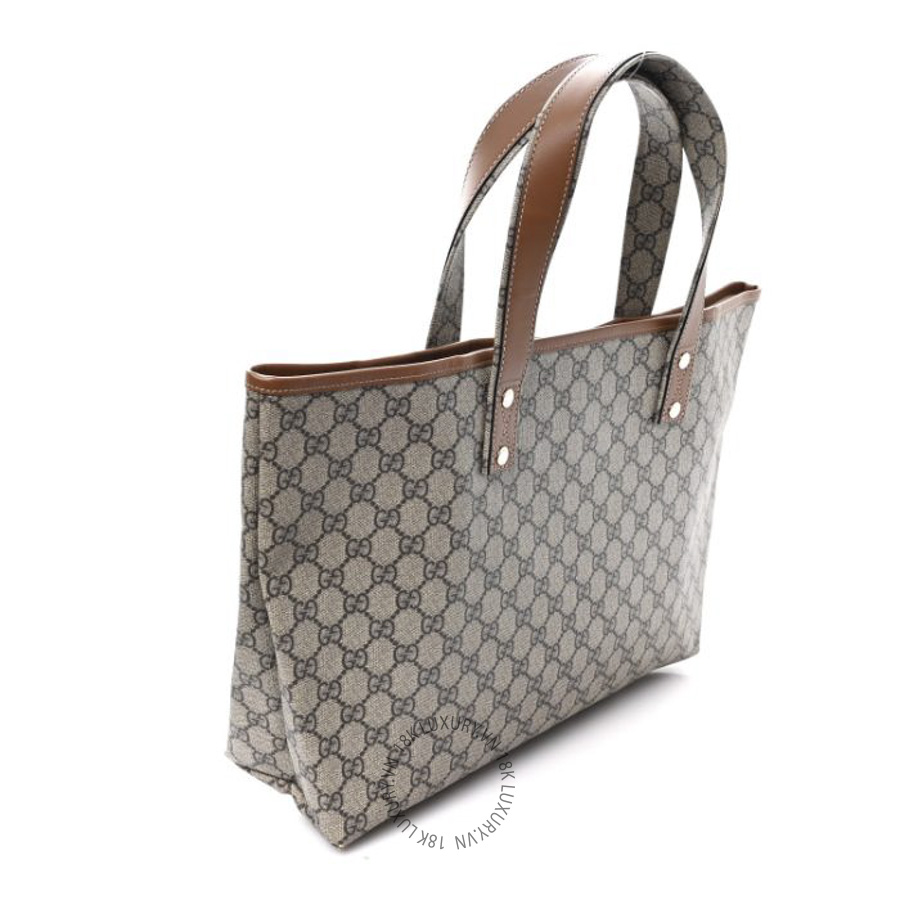 Túi Xách Gucci GG Plus Monogram Medium Signature Web Loop Tote Light Brown GDCB671