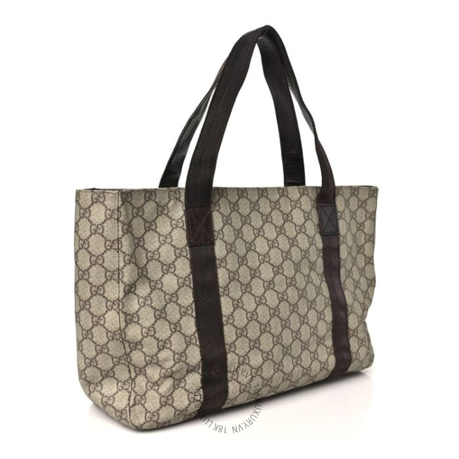 Túi xách Gucci GG Plus Monogram Medium Tote Dark Brown GGC422