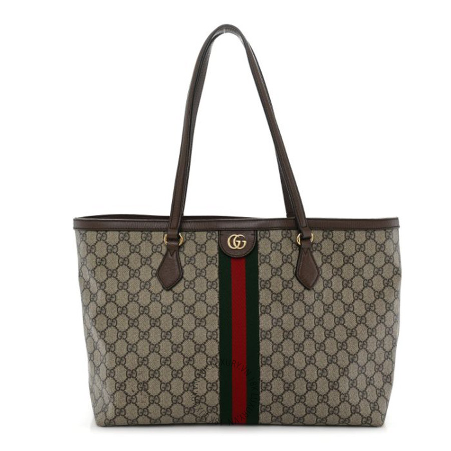 Túi xách Gucci GG Supreme Monogram Medium Ophidia Shopping Tote Brown GGC676