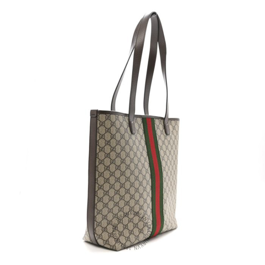 Túi xách Gucci GG Supreme Monogram Medium Ophidia Tote Bag Brown GGC577