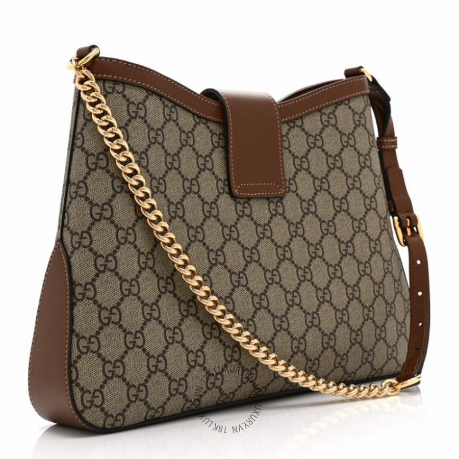 Túi xách Gucci GG Supreme Monogram Medium Padlock Shoulder Bag Beige Ebony Brown Sugar NFPG563