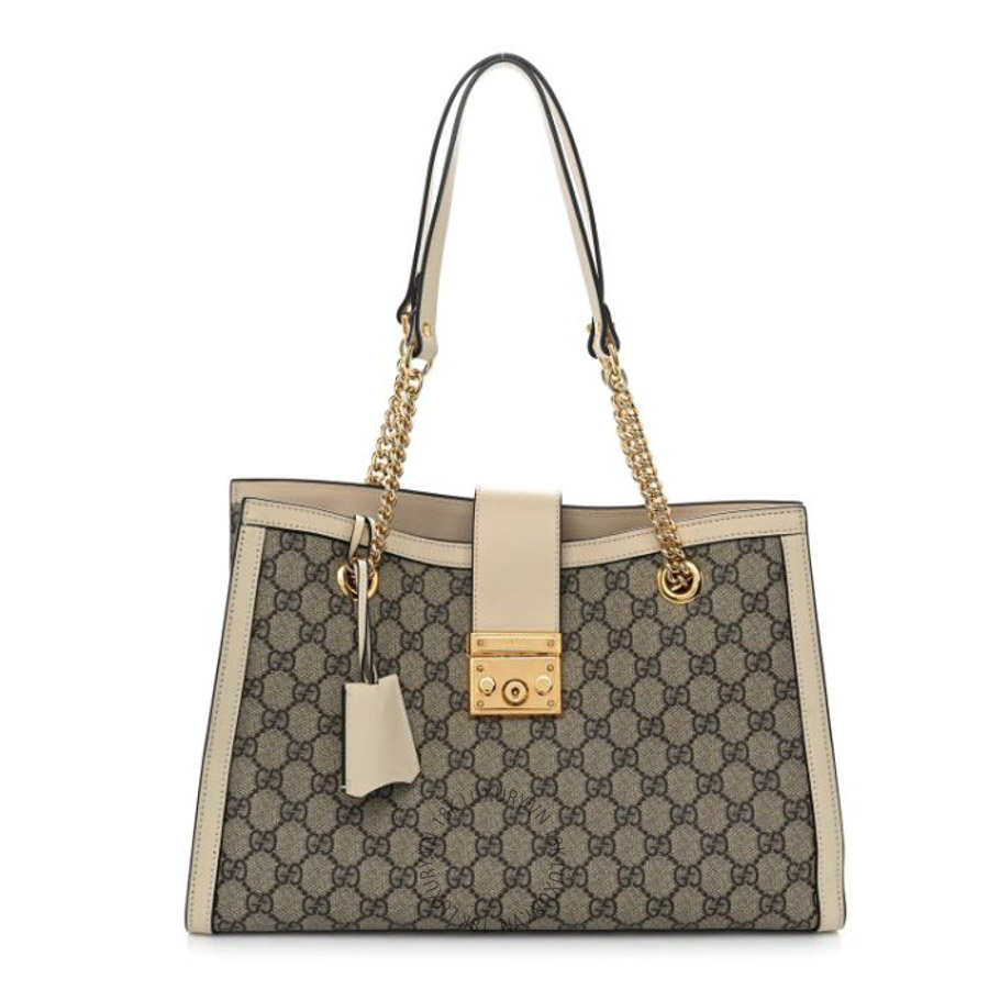 Túi xách Gucci GG Supreme Monogram Medium Padlock Tote GGC653