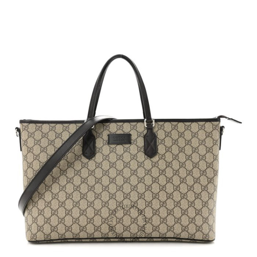 Túi Xách Gucci GG Supreme Monogram Medium Zippered Tote Dark Brown GDCB097