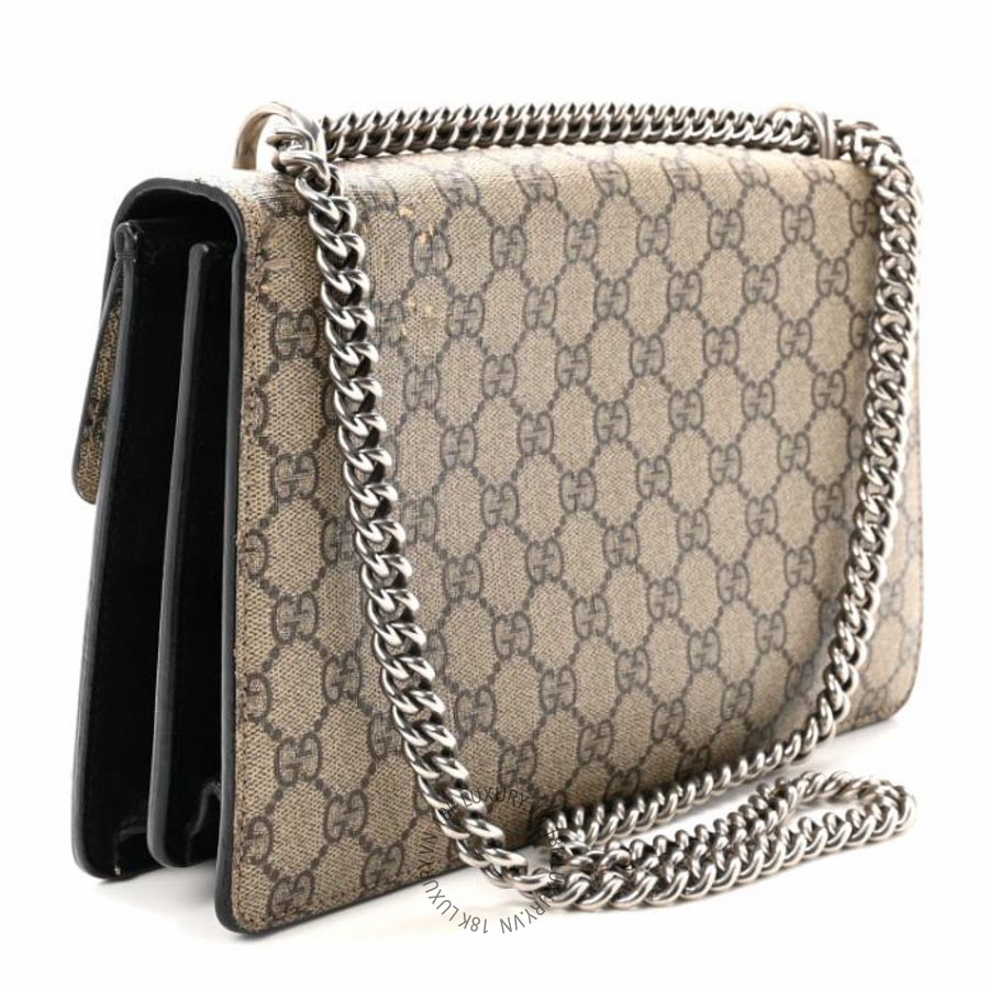 Túi xách Gucci GG Supreme Monogram Small Dionysus Shoulder Bag Black NFPG413
