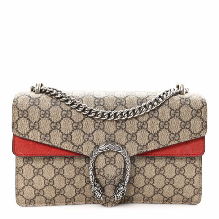 Túi xách Gucci GG Supreme Monogram Small Dionysus Shoulder Bag Red NFPG054