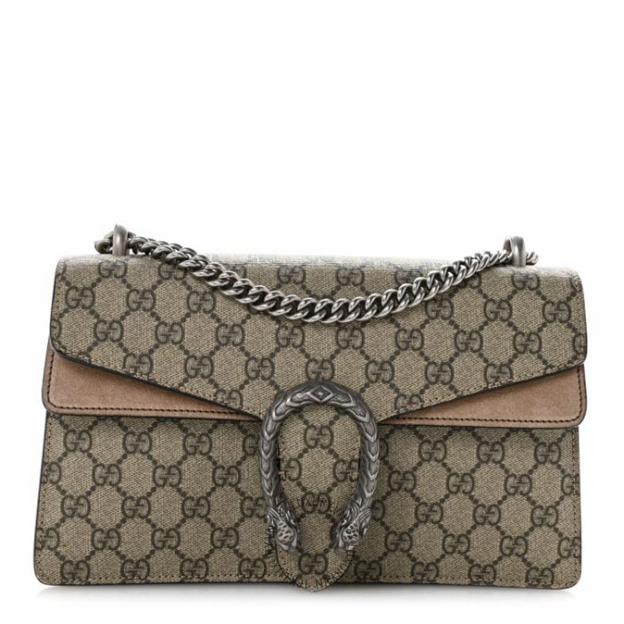 Túi xách Gucci GG Supreme Monogram Small Dionysus Shoulder Bag Taupe NFPG042
