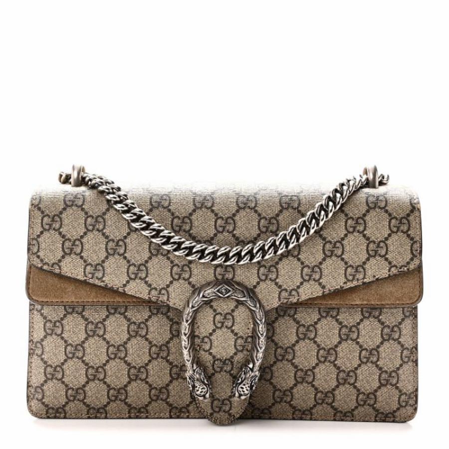 Túi xách Gucci GG Supreme Monogram Small Dionysus Shoulder Bag Taupe NFPG066