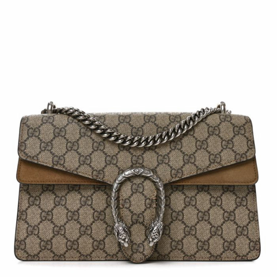 Túi xách Gucci GG Supreme Monogram Small Dionysus Shoulder Bag Taupe NFPG208