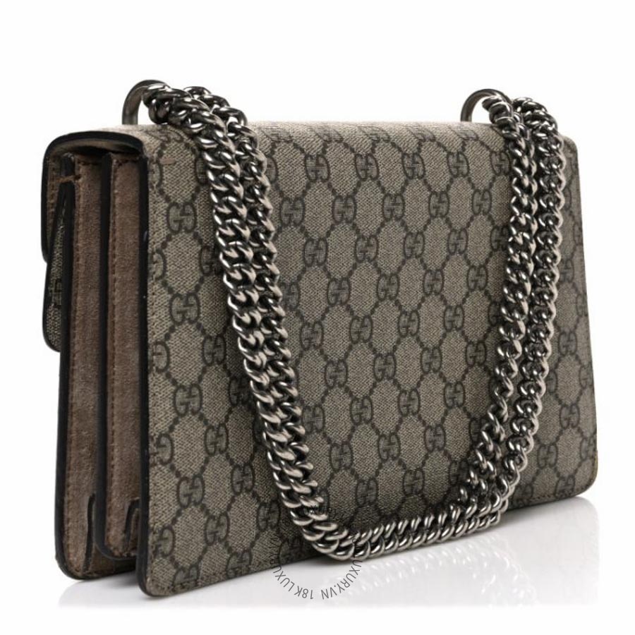 Túi xách Gucci GG Supreme Monogram Small Dionysus Shoulder Bag Taupe NFPG265