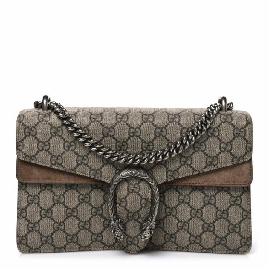 Túi xách Gucci GG Supreme Monogram Small Dionysus Shoulder Bag Taupe NFPG265
