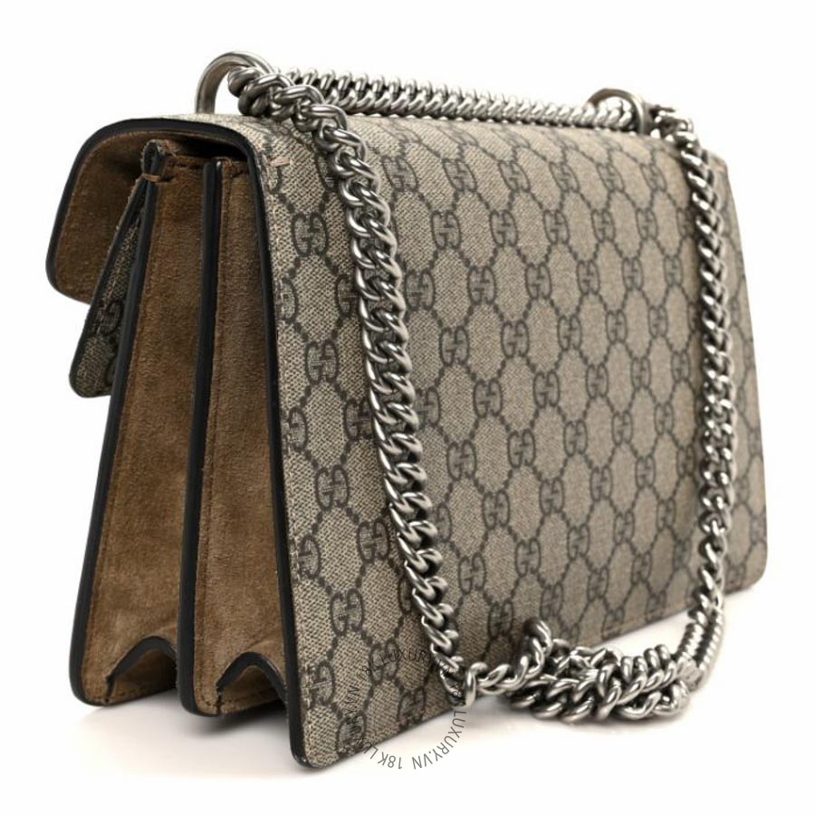 Túi xách Gucci GG Supreme Monogram Small Dionysus Shoulder Bag Taupe NFPG317