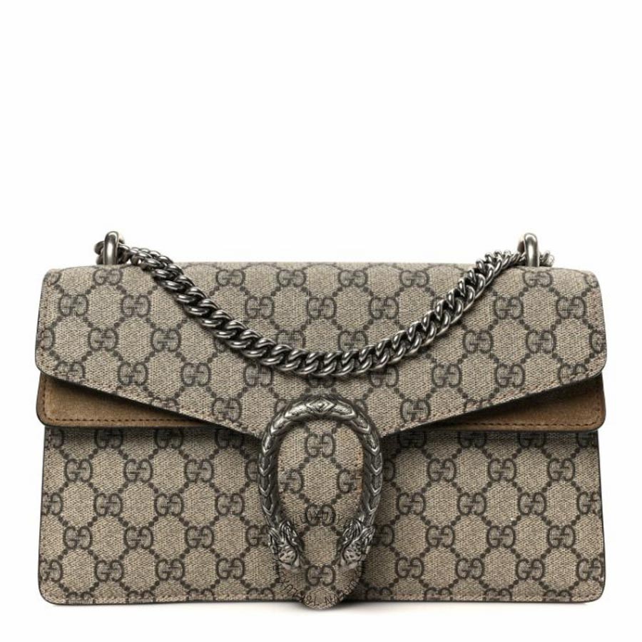 Túi xách Gucci GG Supreme Monogram Small Dionysus Shoulder Bag Taupe NFPG317