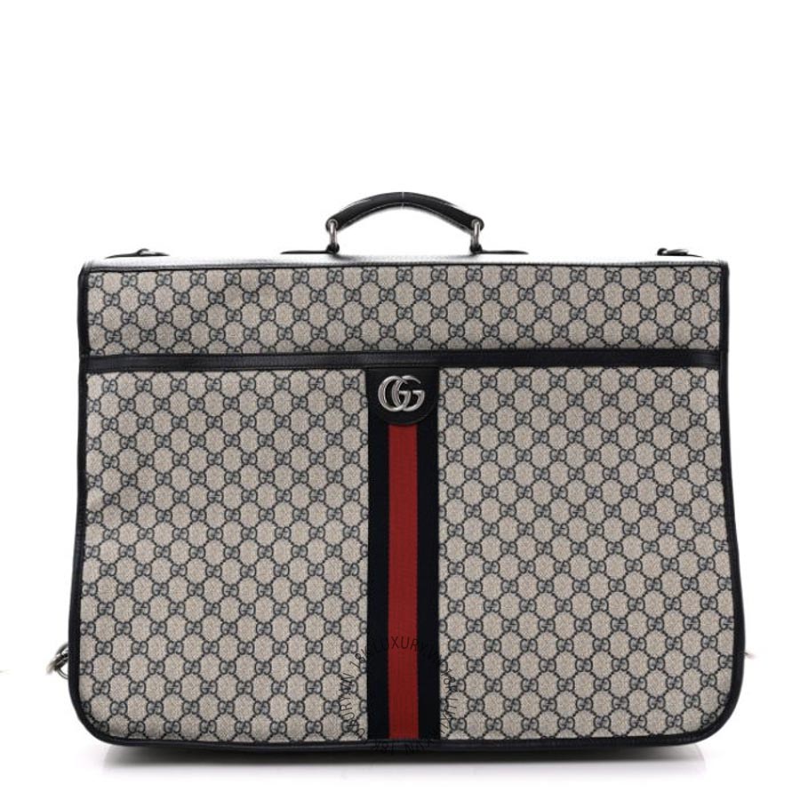 Túi Xách Gucci GG Supreme Monogram Web Savoy Garment Bag Beige Blue GDCB004