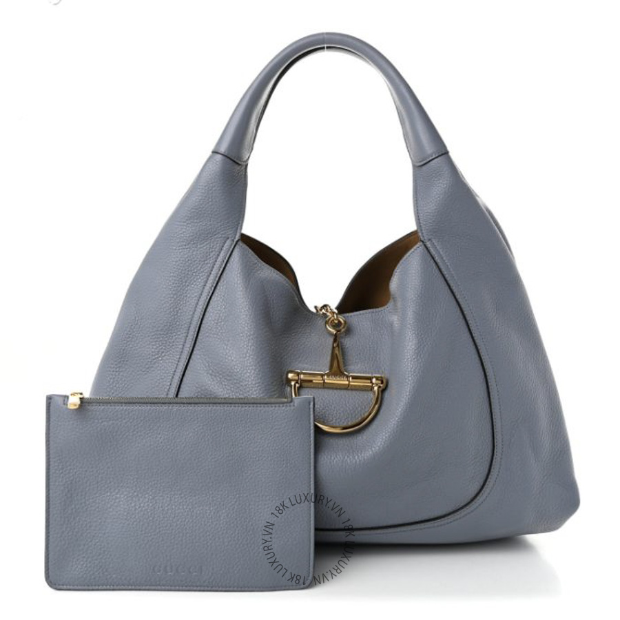 Túi Xách Gucci Grained Calfskin Softbit Medium Shoulder Bag Dusty Blue GDCB471