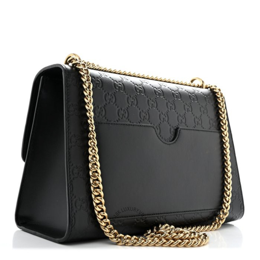 Túi Xách Gucci Guccissima Medium Padlock Shoulder Bag Black GDCB475