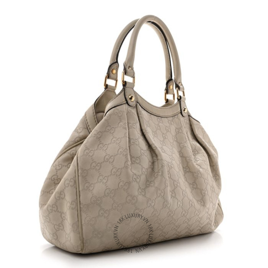Túi Xách Gucci Guccissima Medium Sukey Tote Mystic White GDCB524