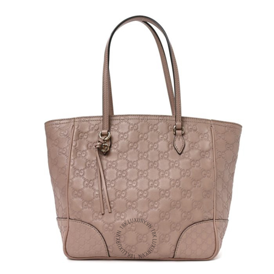 Túi Xách Gucci Guccissima Small Bree Zippered Tote Soft Pink GDCB309