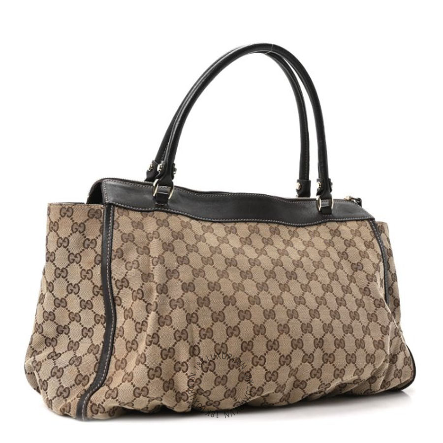 Túi Xách Gucci Monogram D Gold Tote Dark Brown GDCB333