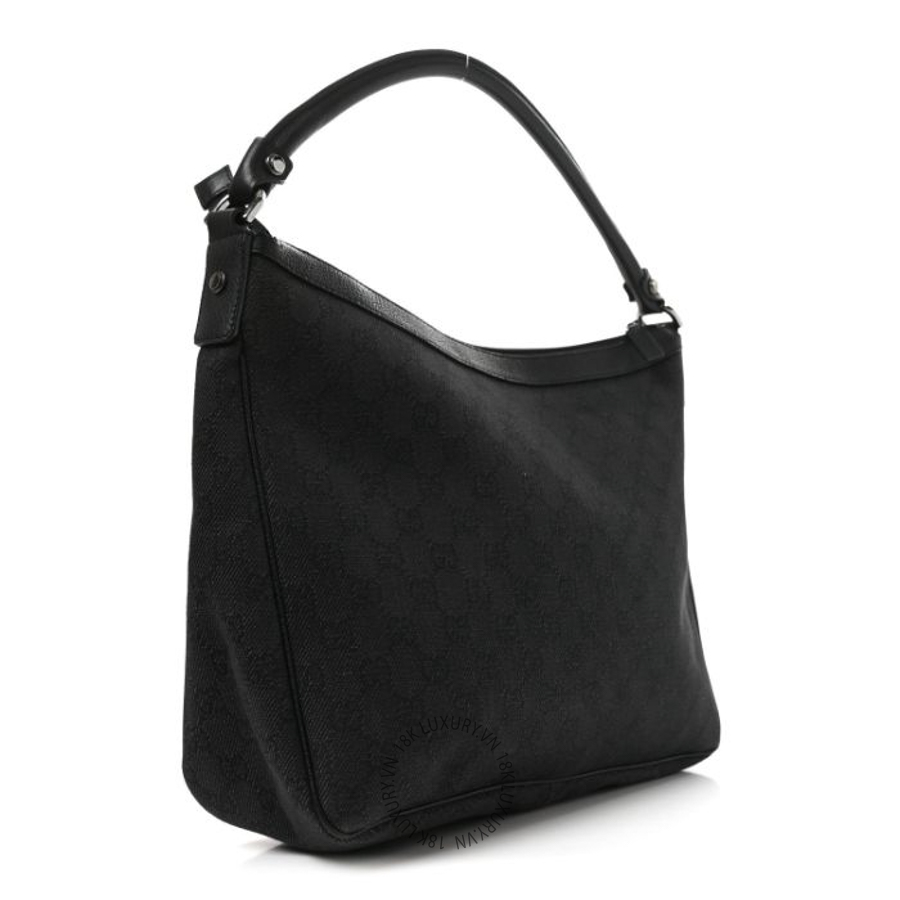 Túi Xách Gucci Monogram Medium Abbey Pocket Hobo Tote Black GDCB595