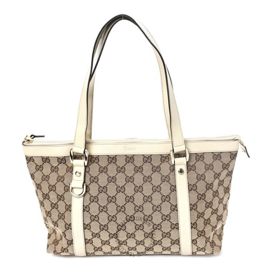 Túi Xách Gucci Monogram Medium Abbey Tote Off White GDCB033
