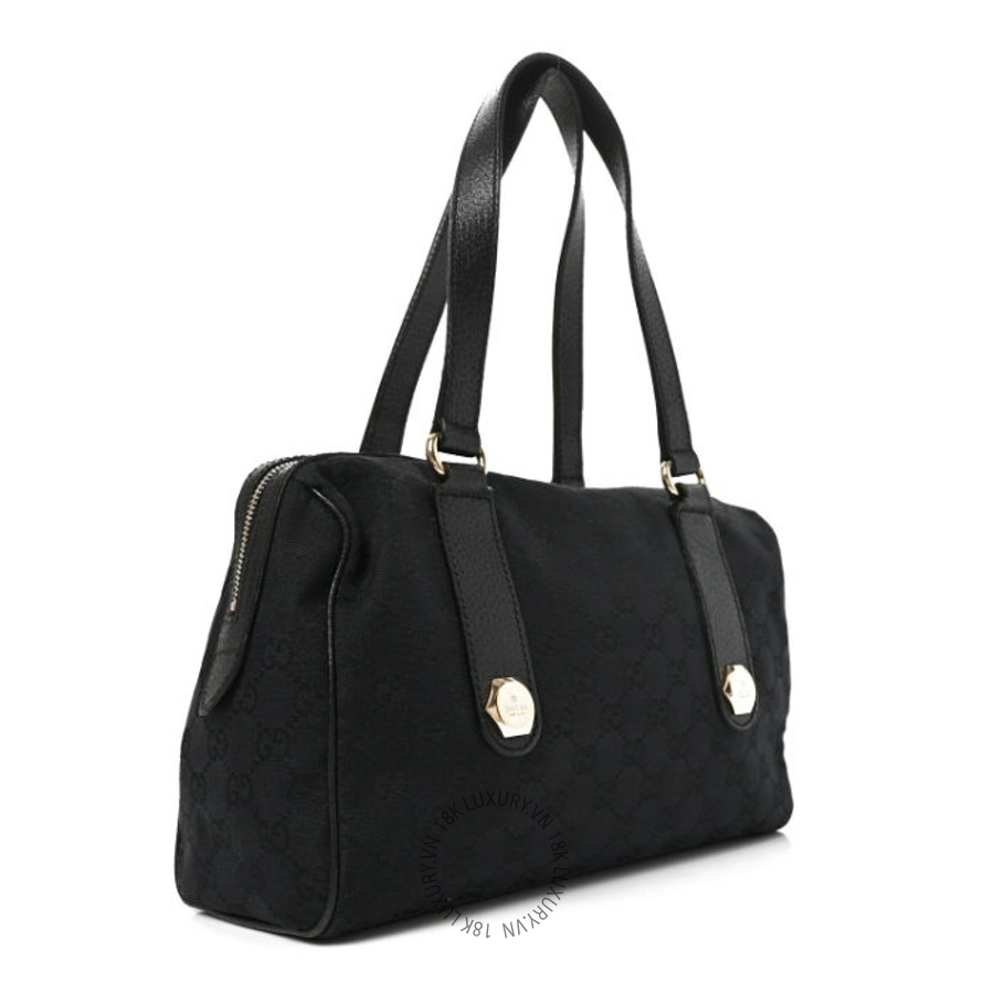 Túi Xách Gucci Monogram Small Charmy Boston Black GDCB339