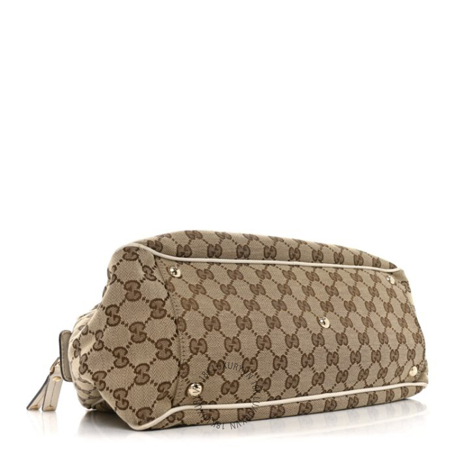 Túi Xách Gucci Monogram Trophy Tote Beige Ebony Mystic White GDCB605 16 Túi Xách Gucci Monogram Trophy Tote Beige Ebony Mystic White GDCB605