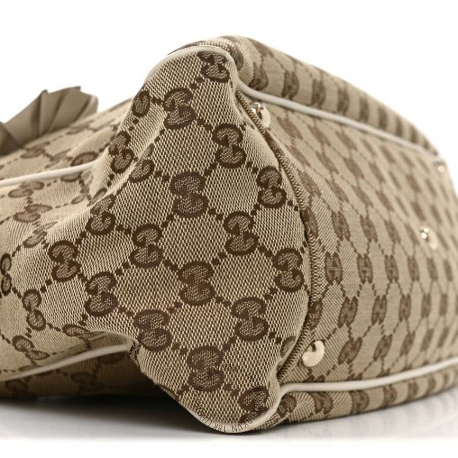 Túi Xách Gucci Monogram Trophy Tote Beige Ebony Mystic White GDCB605 19 Túi Xách Gucci Monogram Trophy Tote Beige Ebony Mystic White GDCB605