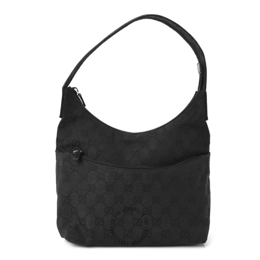 Túi Xách Gucci Nylon Monogram Small Hobo Black GDCB453