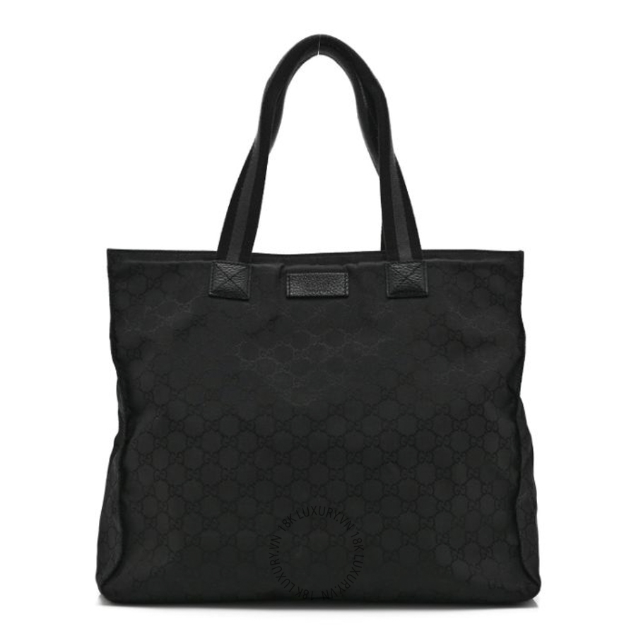 Túi Xách Gucci Nylon Monogram Tote Black GDCB343