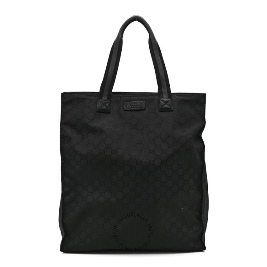 Túi Xách Gucci Nylon Monogram Vertical Tote Black GDCB307
