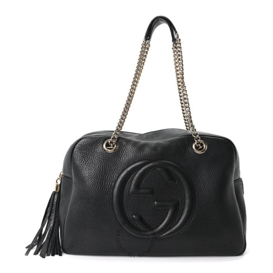 Túi xách Gucci Pebbled Calfskin Medium Soho Bowler Black GGC238