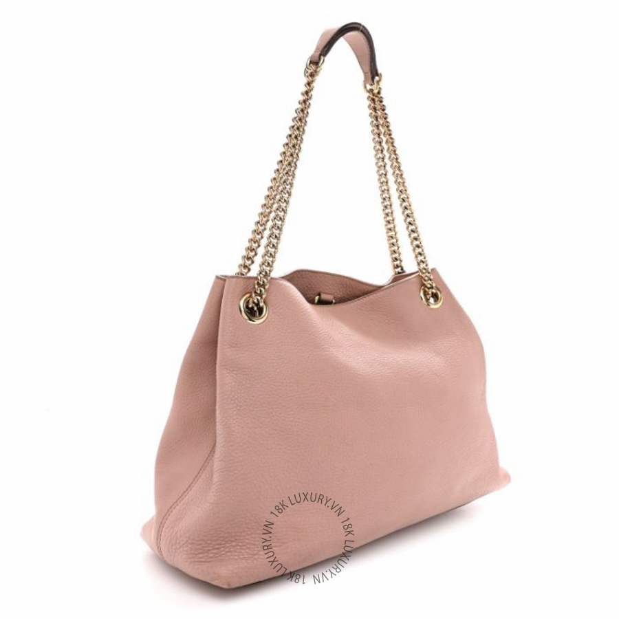 Túi xách Gucci Pebbled Calfskin Medium Soho Chain Shoulder Bag Antique Rose NFPG448