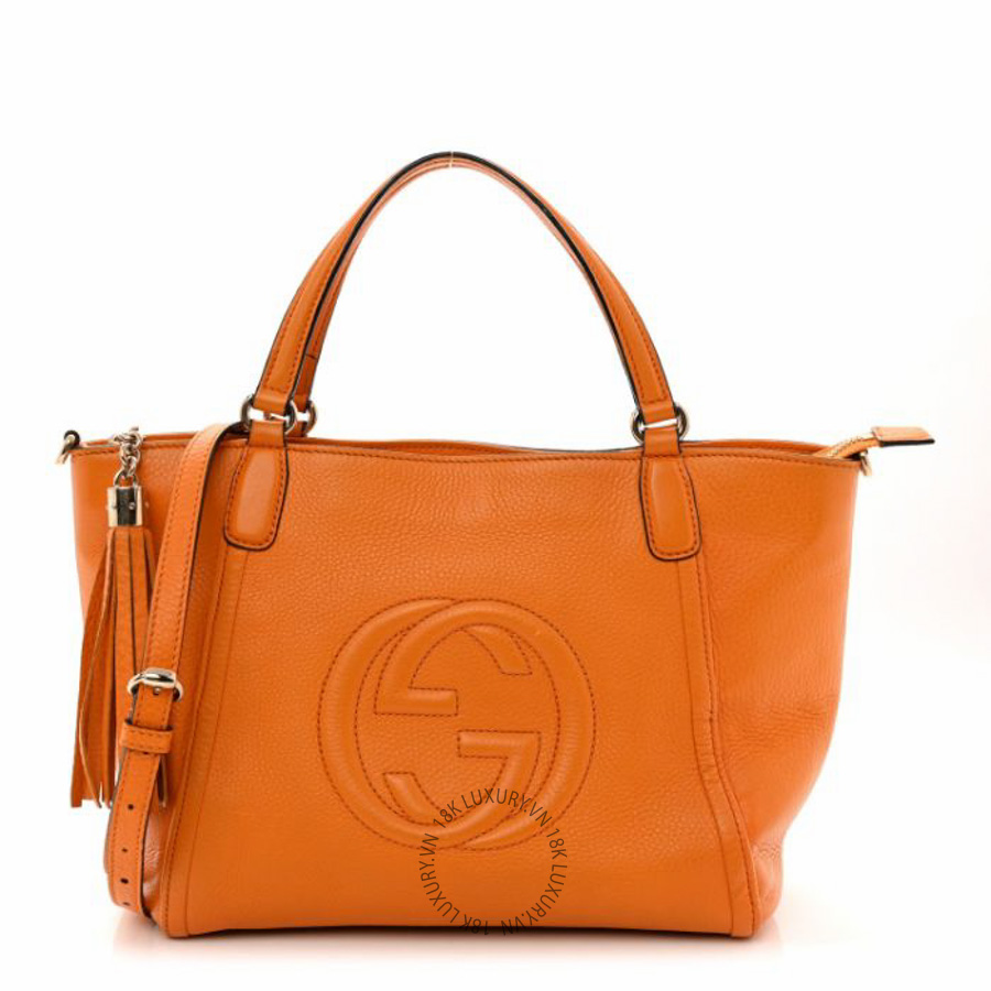 Túi xách Gucci Pebbled Calfskin Small Soho Top Handle Bag Curcuma NFPG251