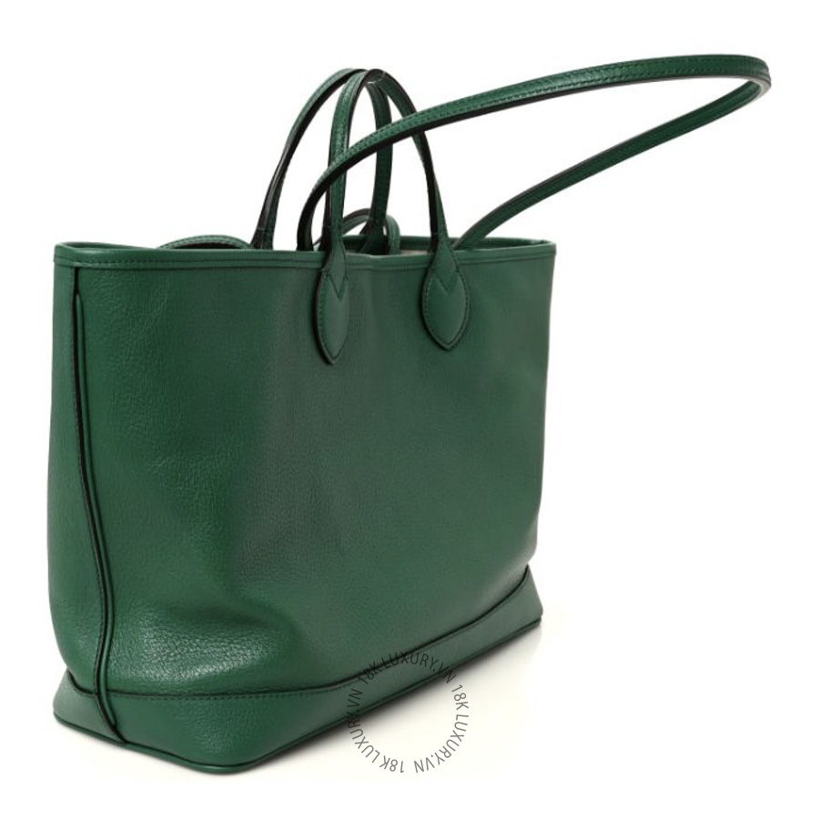 Túi Xách Gucci Textured Dollar Calfskin Medium Ophidia Shoulder Tote Bag Green GDCB586