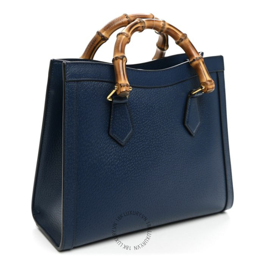Túi Xách Gucci Textured Dollar Calfskin Web Small Diana Tote Bag Royal Crop GDCB365