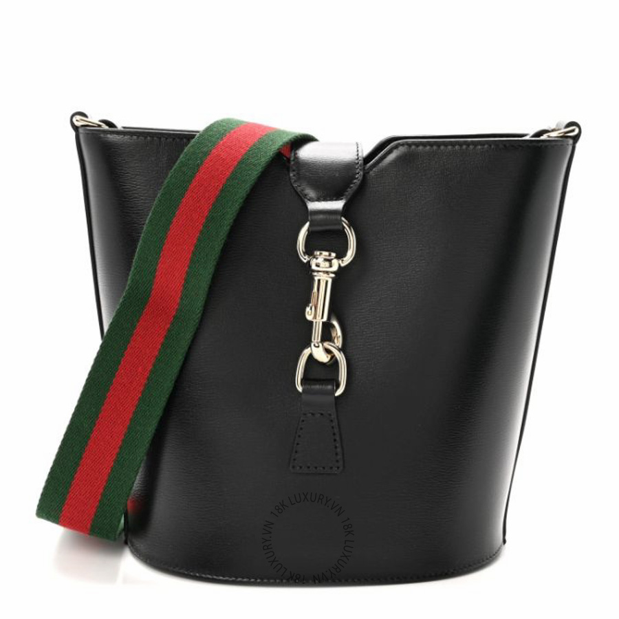 Túi xách Gucci Tritone Calfskin Web Mini Ophidia Bucket Bag Black NFPG406