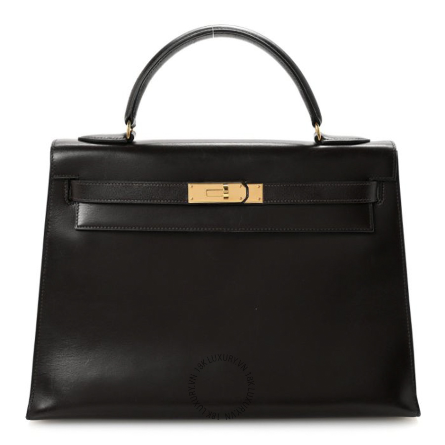 Túi Xách Hermes Box Kelly Sellier 32 Chocolate TMH221