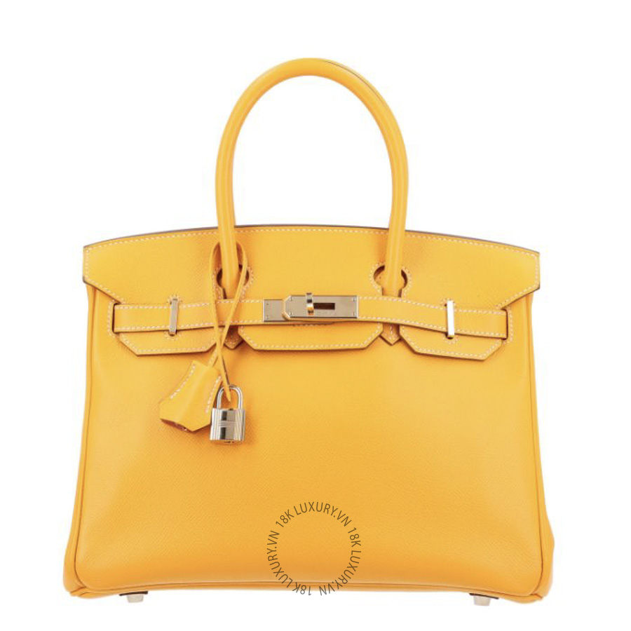 Túi Xách Hermes Epsom Candy Birkin 30 Jaune D'Or Feu TMH002