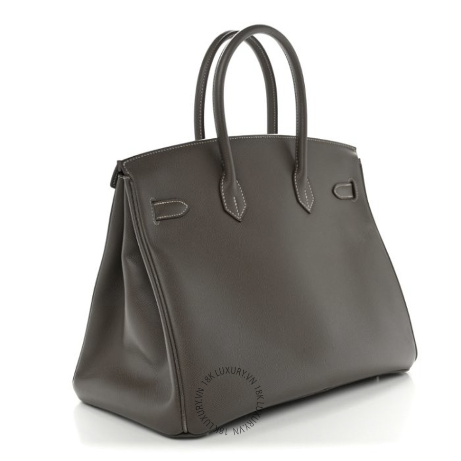 Túi Xách Hermes Epsom Candy Birkin 35 Etain Bleu Thalassa TMH007