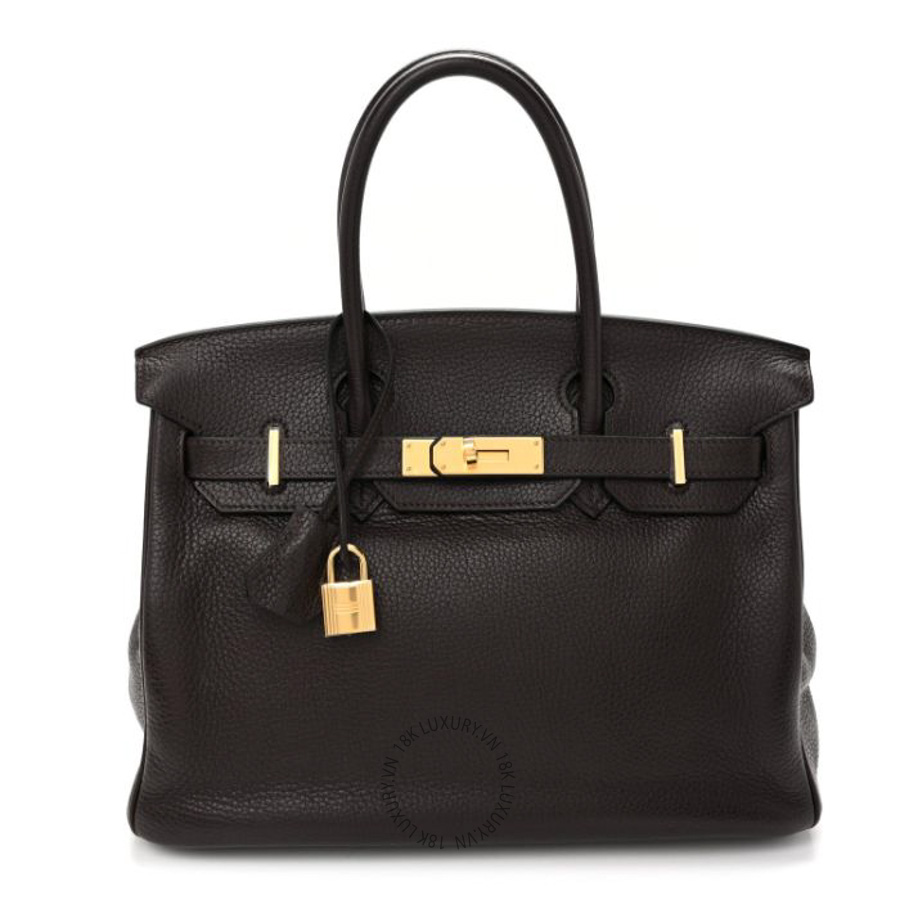 Túi xách Hermes Taurillon Clemence Birkin 30 Chocolate HMT191