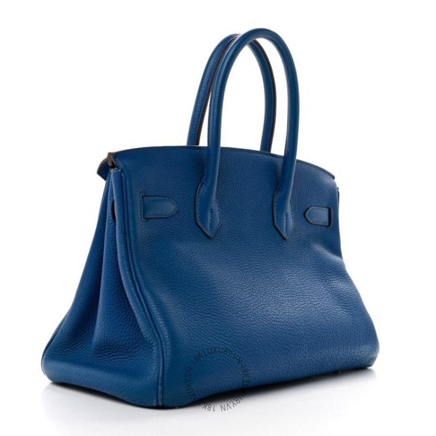 Túi xách Hermes Taurillon Clemence Birkin 30 Mykonos FPTH208