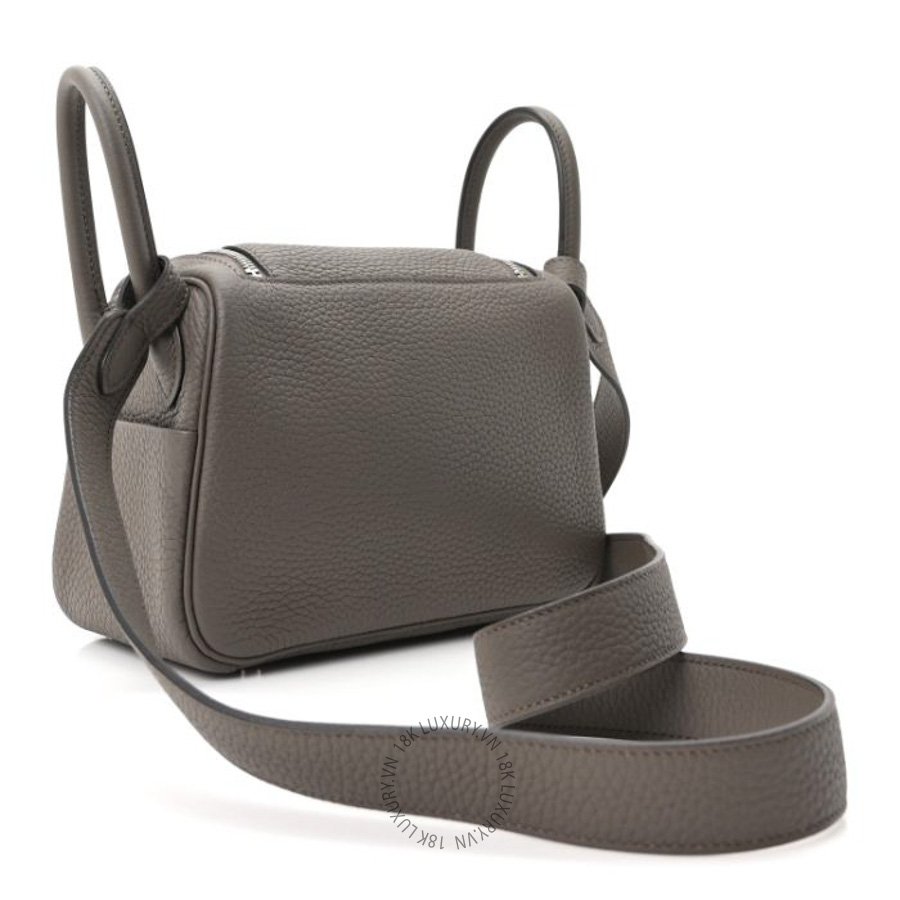 Túi xách Hermes Taurillon Clemence Mini Lindy 20 Etain FPTH143