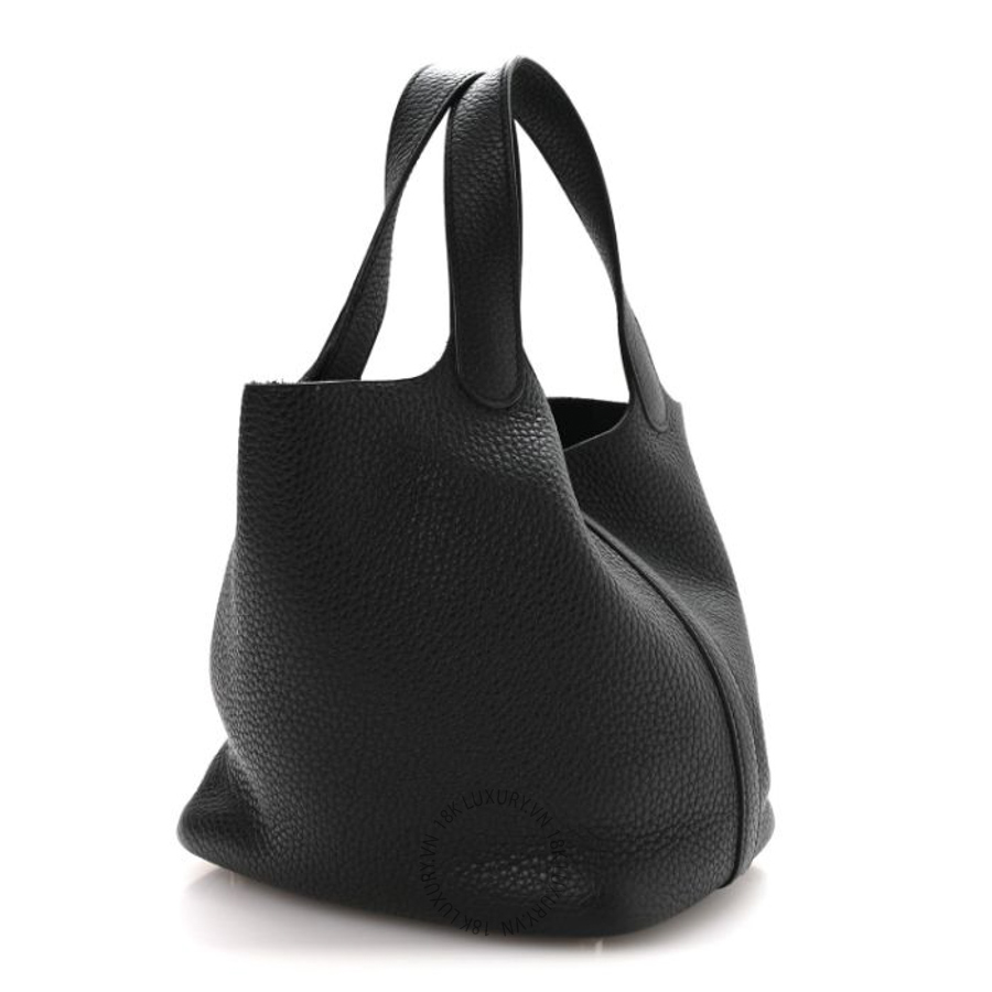 Túi xách Hermes Taurillon Clemence Picotin Lock 18 PM Black HMT042