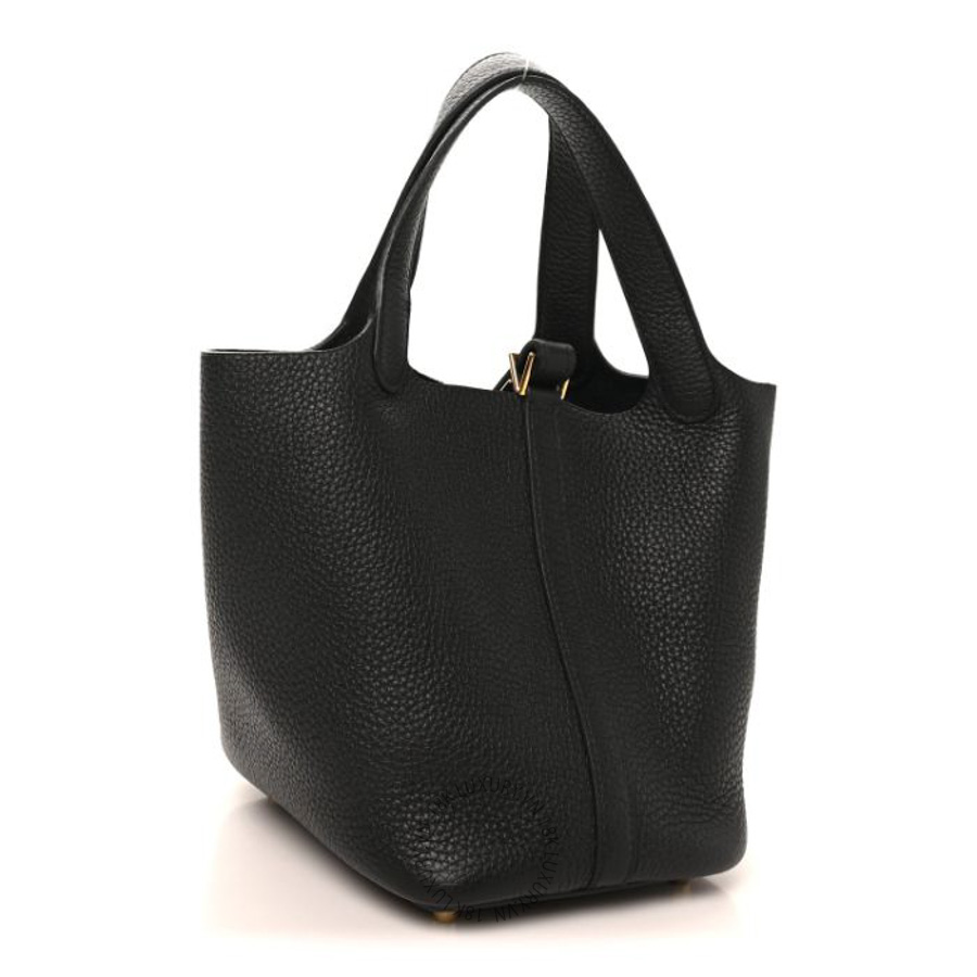 Túi xách Hermes Taurillon Clemence Picotin Lock 18 PM Black HMT051