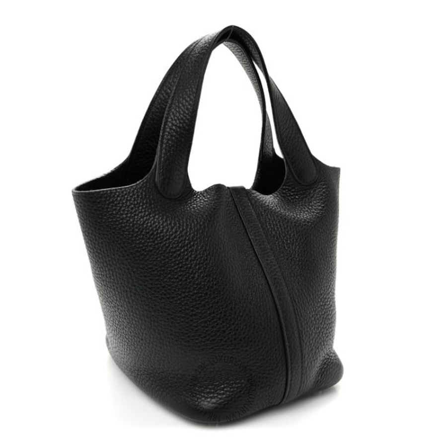 Túi xách Hermes Taurillon Clemence Picotin Lock 18 PM Black HMT087