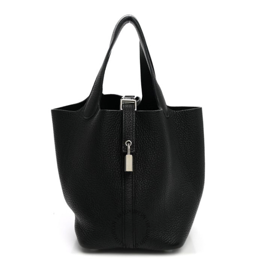Túi Xách Hermes Taurillon Clemence Picotin Lock 18 PM Black TMH361
