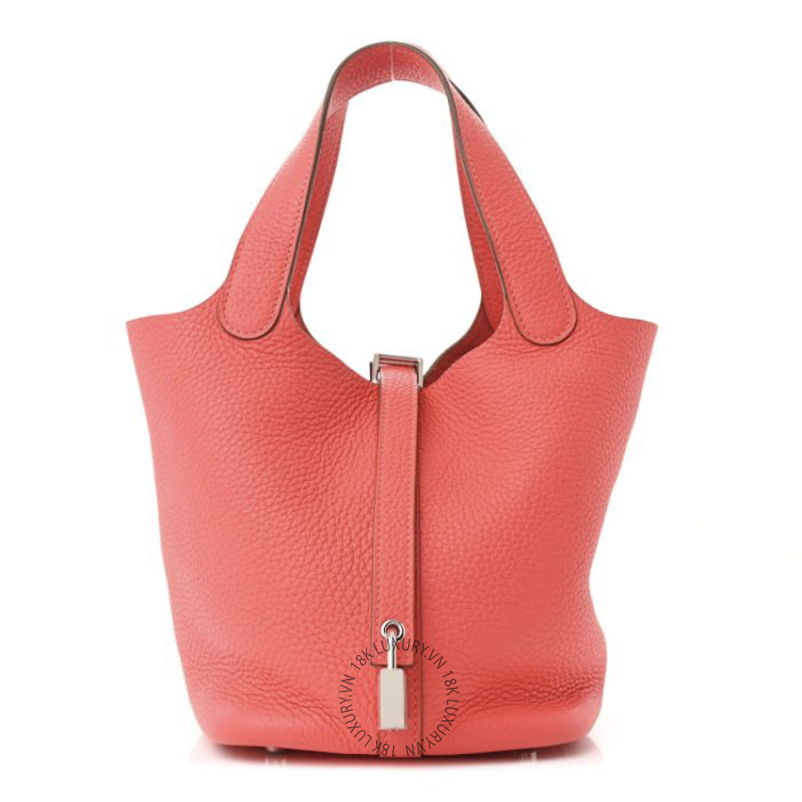 Túi Xách Hermes Taurillon Clemence Picotin Lock 18 PM Bougainvillea TMH259