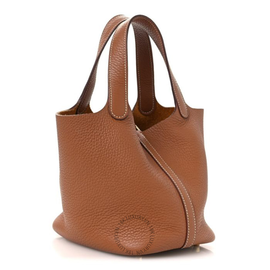 Túi xách Hermes Taurillon Clemence Picotin Lock 18 PM Gold FPTH221