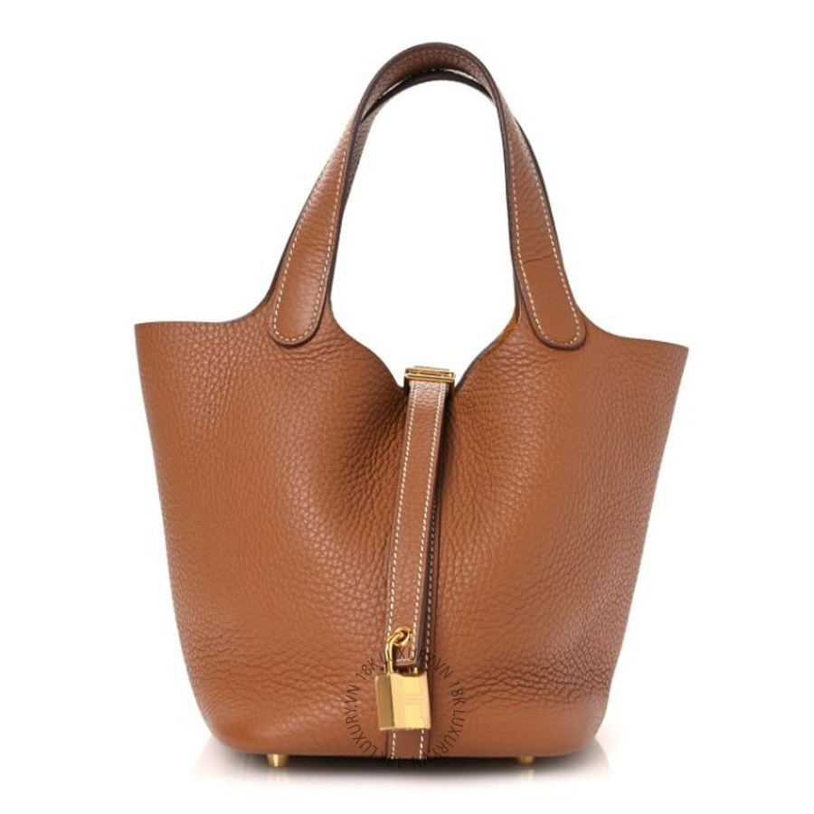 Túi xách Hermes Taurillon Clemence Picotin Lock 18 PM Gold FPTH221