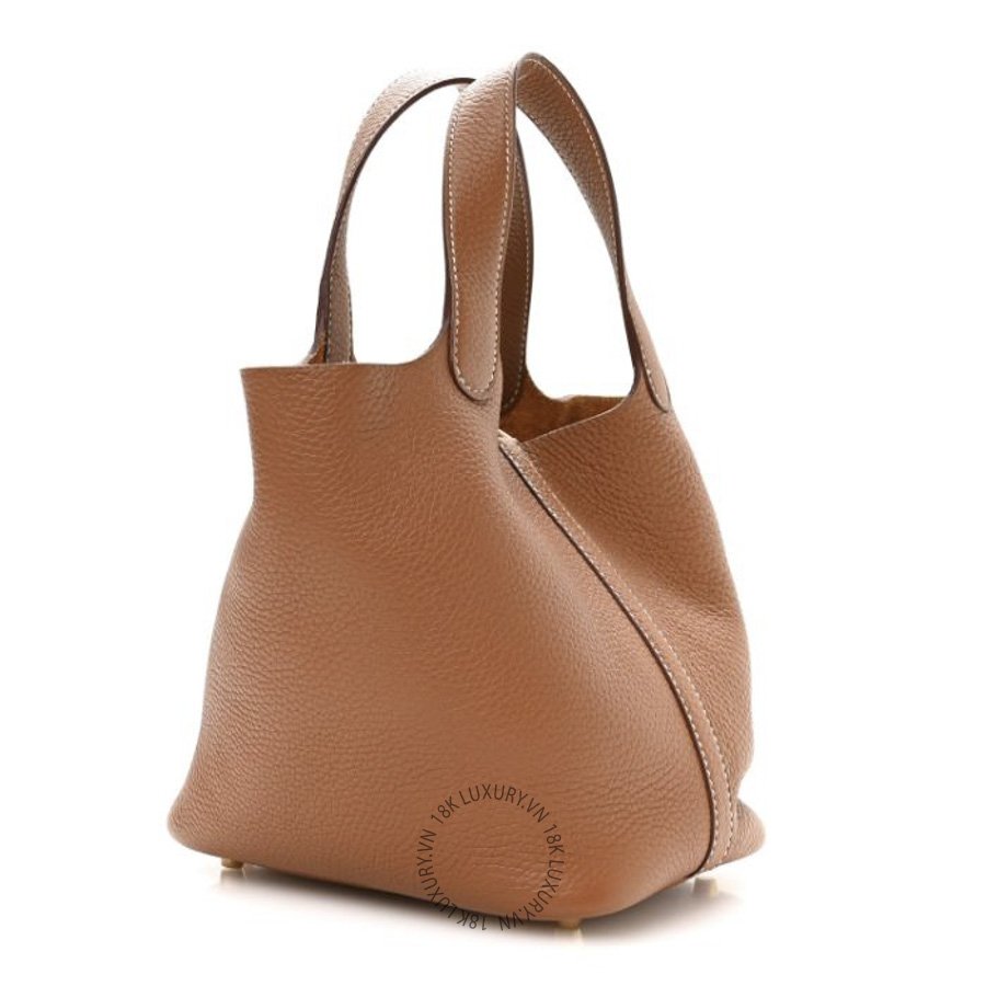 Túi Xách Hermes Taurillon Clemence Picotin Lock 18 PM Gold TMH341